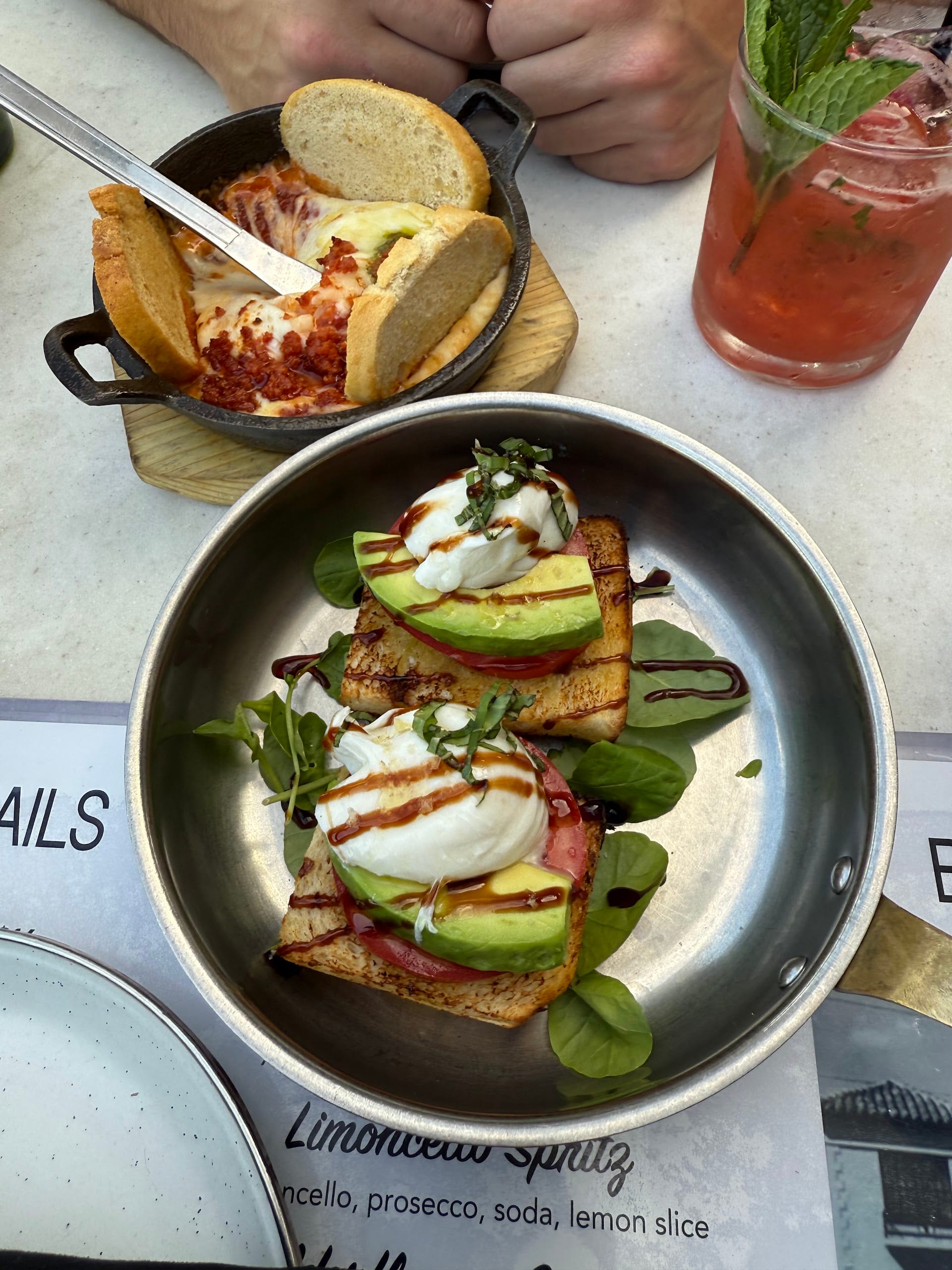 Burrata caprese and shareable starters