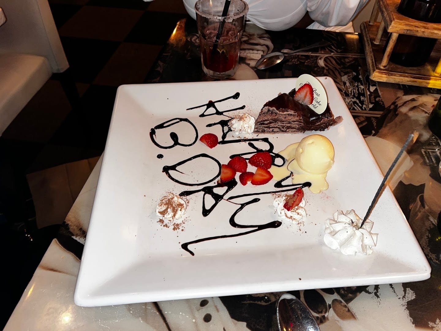 Chocolate cake at Crazy About You